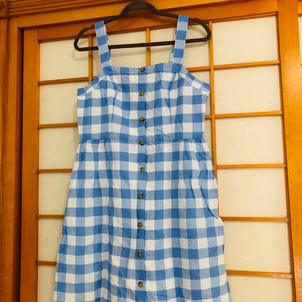 J. Crew blue and white summer dress size 10P